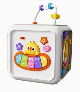 Розвиваюча іграшка Мультикуб музичний WToys озвучування українською мовою Курча 39874 фото