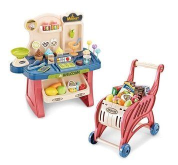 Игровой набор Супермаркет с кассой и тележкой Home Supermarket 40 предметов Вид 1 31159 фото