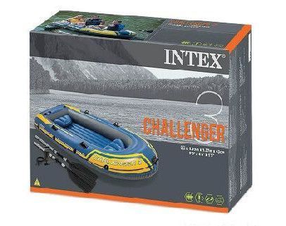Надувная Лодка с веслами Интекс Intex Challenger 3, 295 х 137 х 43 см Трехместная 28515 фото