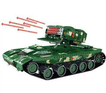 Конструктор военный танк MOC на радиоуправлении Reobrix 1488 деталей 32233 фото