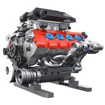 Моторизований конструктор двигун V8 на батарейках Hybrid Fury Engine 1189 деталей 43958 фото