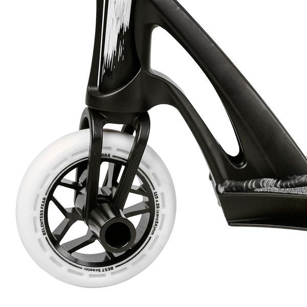 Самокат трюковый двухколесный с алюминиевыми пегами Best Scooter FEAR Черный с белым 26061 фото