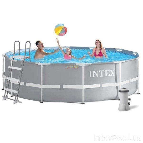 Каркасный бассейн Интекс Intex 366 х 132 см, объем 10 685 л от 6 лет Фильтр-насос Лестница Круглый 33952 фото