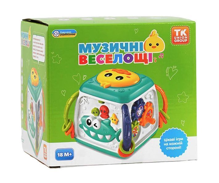 Развивающий Игровой центр Куб Музыкальное веселье TK Union Group Украинское озвучивание Красный 31506 фото