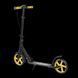 Складной самокат двухколесный с большими колесами и ручным тормозом Best Scooter WOLF Черный с желтым 26097 фото 2