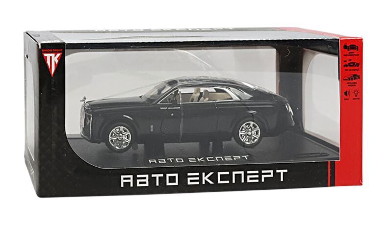 Металева машинка інерційна з ефектами Rolls-Royce Swettail AutoExpert Чорний 44261 фото