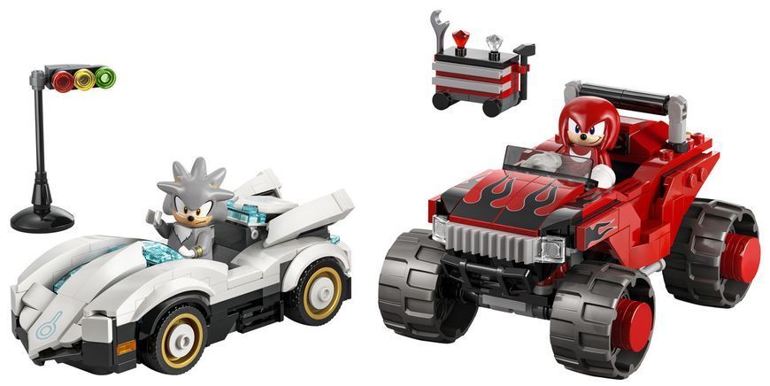 Конструктор Лего Соник Автомобиль Сильвера vs. монстр трак Наклза Lego Sonic the Hedgehog 378 деталей (77118) 43557 фото