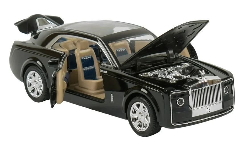 Металева машинка інерційна з ефектами Rolls-Royce Swettail AutoExpert Чорний 44261 фото