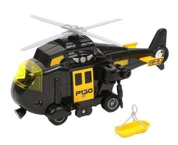 Іграшковий рятувальний вертоліт на батарейках Rescue Чорний 29708 фото