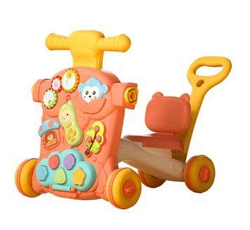 Каталка ходунки для детей 3 в 1 Толокар Игровой центр Sobebear Бежевый 32101 фото