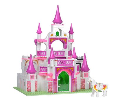 Конструктор для дівчаток Замок принцеси з фігурками Рожева мрія SLUBAN 508 деталей 31946 фото