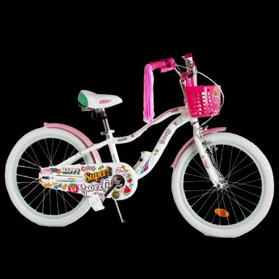 Дитячий велосипед для дівчинки 6-8 років Corso Sweety 20 дюймів Білий з бірюзовий 26517 фото
