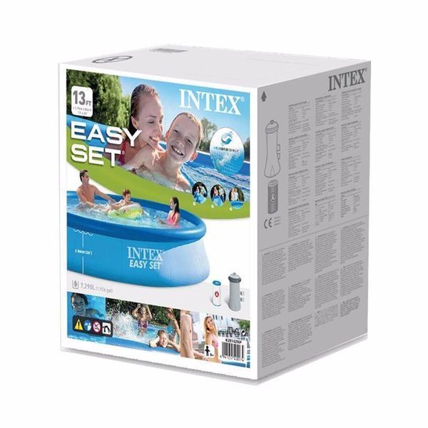Надувной бассейн Интекс круглый с насосом Intex 396 х 84 см 7260 л 35015 фото