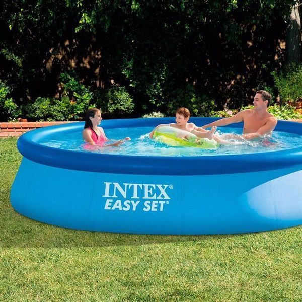 Надувной бассейн Интекс круглый с насосом Intex 396 х 84 см 7260 л 35015 фото