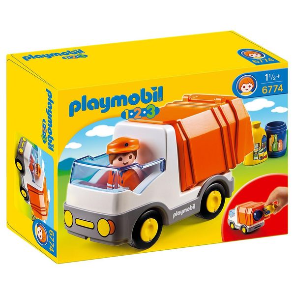 Конструктор Playmobil 1-2-3 Мусоровоз 4 детали 34820 фото