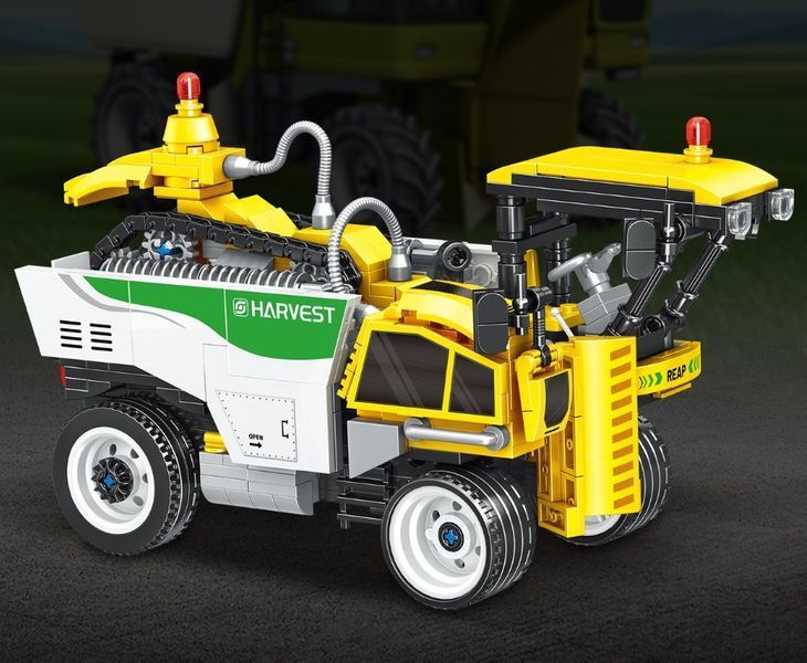 Конструктор трактор Сельскохозяйственный комбайн Farming Simulate Mingdi 771 деталь 44003 фото