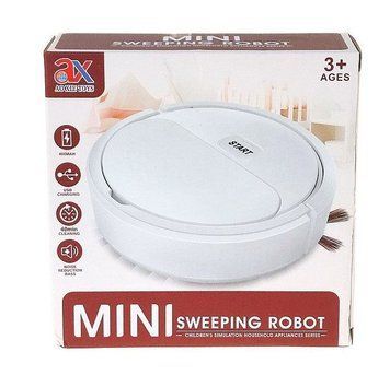 Дитячий іграшковий пилосос робот на акумуляторі Mini Sweeping Robot 17 см Білий 40881 фото