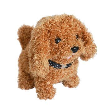 Мягкая игрушка для детей Интерактивная Собачка на батарейках Mini Plush Pet Коричневый 38140 фото
