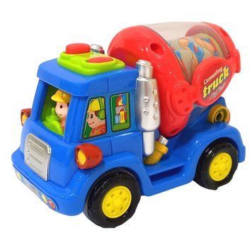 Инерционная машинка для малышей Спецтехника Hola Toys Бетономешалка 29623 фото