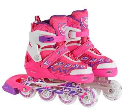 Ролики дитячі чотириколісні Best Roller розмір 30 - 33 Рожевий Вид 3 25816 фото