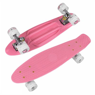 Пенні борд скейт з колесами, що світяться Best Board Світло рожевий 10175 фото