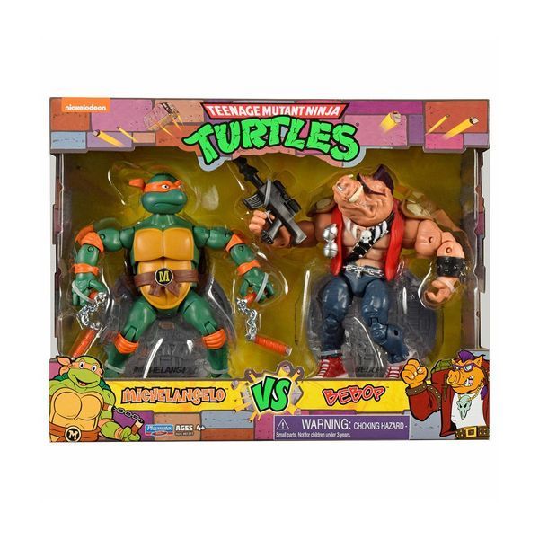 Набор фигурок TMNT Черепашки-ниндзя - Микеланджело против Бибопа 28068 фото