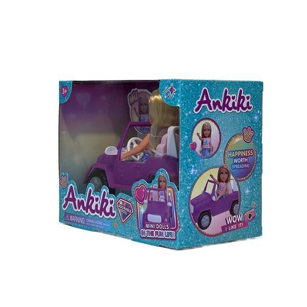 Кукла для девочки с машиной Ankiki Высота 13 см 44313 фото