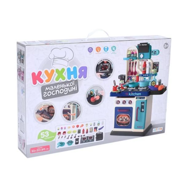 Игрушечная кухня с помповой подачей воды и светозвуковыми эффектами Limo Toy 53 элемента Высота 69 см 43459 фото