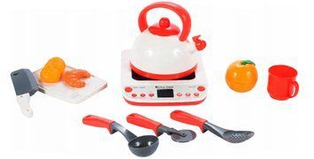 Игровой набор посуды с интерактивной плитой на батарейках Little Chef Kitchen 35463 фото