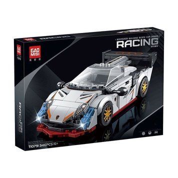 Конструктор машинка Racing Car 346 деталей Сірий 39337 фото