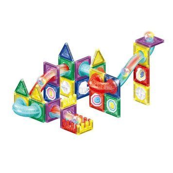 Дитячий магнітний конструктор Magnet Blocks Лабіринт з кульками, що світяться 66 деталей 35172 фото
