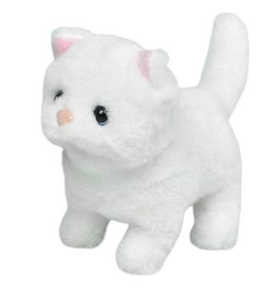 Мягкая игрушка для детей Интерактивный Котик на батарейках Mini Plush Pet Белый 38141 фото