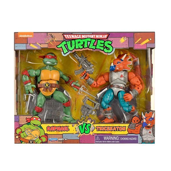 Набор фигурок TMNT Черепашки-ниндзя - Рафаэль против Трицератона 28069 фото