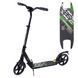 Двоколісний дитячий самокат для хлопчика з амортизаторами Best Scooter Чорний із зеленим 26883 фото 1