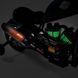 Дитячий електричний мотоцикл Corso 160W з амортизацією додатковими колесами звуком і підсвічуванням Bluetooth Синій з сірим 43308 фото 7