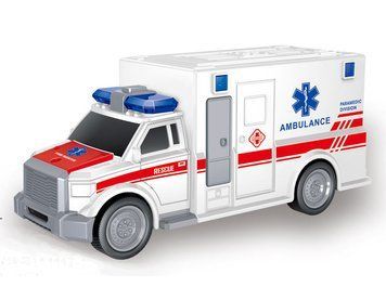 Инерционная машинка Скорая помощь с звуковыми и световыми эффектами Rescue Белый 31618 фото