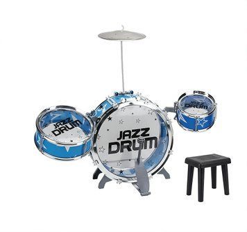 Детская Барабанная установка со стульчиком Jazz Drum Set Синий 32526 фото