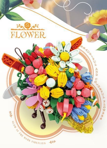 Детский конструктор насекомые Стрекоза Floral Series 944 детали 36888 фото