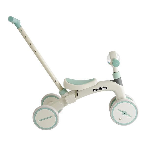 Детский трехколесный велосипед с родительской ручкой 2-4 года Best Trike Зеленый 38988 фото