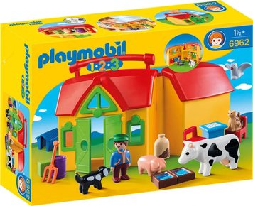 Конструктор Playmobil 1-2-3 Переносная ферма 17 деталей 34824 фото