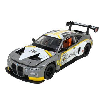 Металева машинка дитяча з ефектами Інерційна BMW M4 GT3 Автопром Sport Сірий 41987 фото