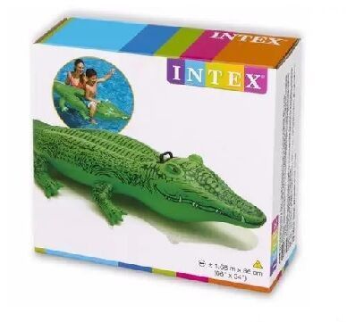 Надувной плотик для детей Интекс Intex Крокодил 168 х 86 см от 3-х лет 28429 фото