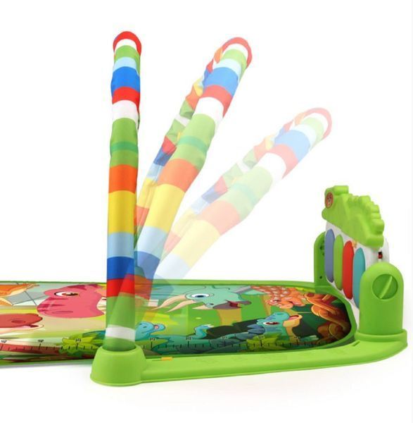 Детский музыкальный развивающий коврик с дугой Baby Toys Зеленый 29245 фото