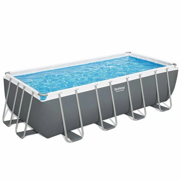 Каркасний басейн бествей Bestway Power Steel&nbsp;з фільтр-насосом драбиною і тентом 488х244х122 см Об'єм 11532 л 41077 фото