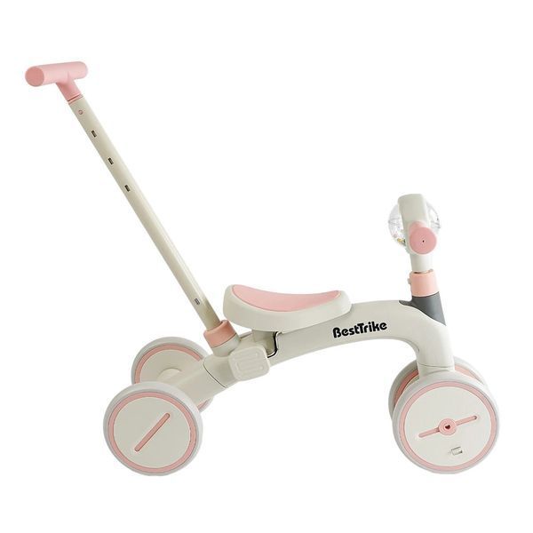 Детский трехколесный велосипед с родительской ручкой 2-4 года Best Trike Розовый 38989 фото