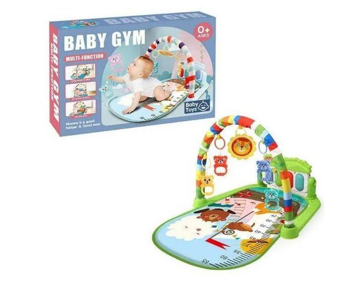 Детский музыкальный развивающий коврик с дугой Baby Toys Зеленый 29245 фото