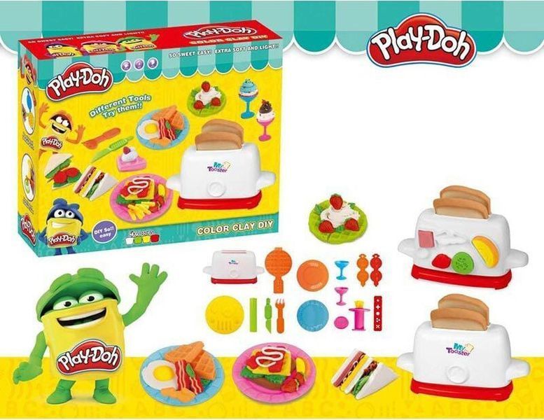 Набор Плей До Тесто для лепки Play Doh 4 цвета 2 экструдера 32691 фото