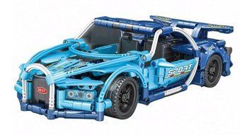 Конструктор машинка Гоночна спортивна Sportcar Bugatti 509 деталей Синій 32637 фото