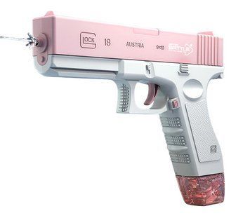 Водный пистолет электрический на аккумуляторе Glock Electric Water Gun Розовый 30892 фото