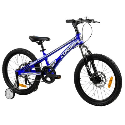 Гірський дитячий велосипед із додатковими колесами 6-10 років 20 дюймів Corso Speedline Синій 22455 фото